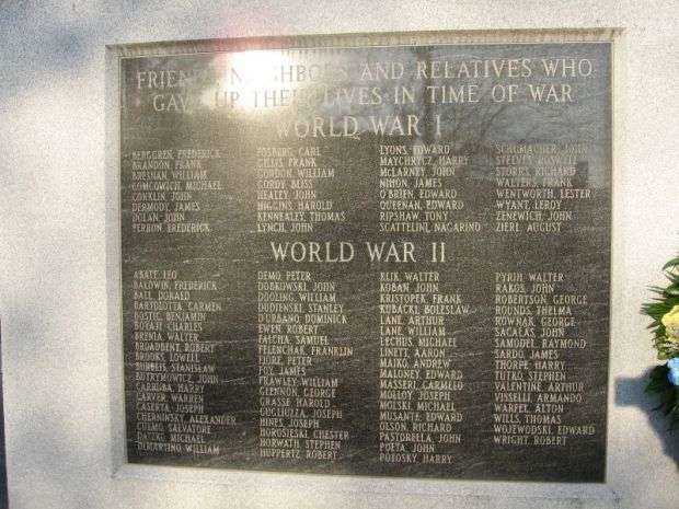 ANSONIA VETERANS MEMORIAL PLAQUE A