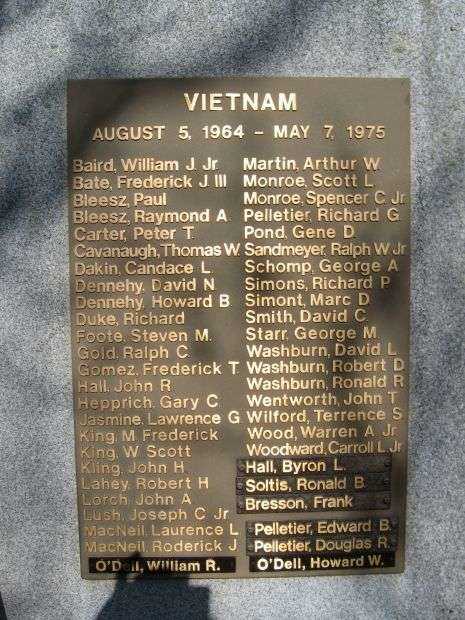 CORNWALL KOREAN WAR AND VIETNAM WAR MEMORIAL PLAQUE B