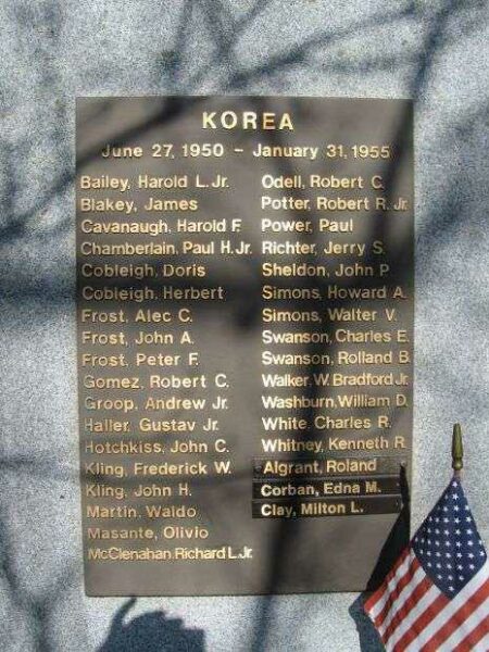 CORNWALL KOREAN WAR AND VIETNAM WAR MEMORIAL PLAQUE A