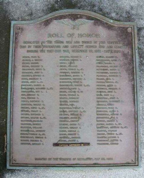 BETHLEHEM VIET NAM WAR MEMORIAL ROLL OF HONOR