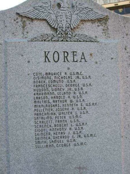 NEW BRITAIN WAR VETERANS KOREAN WAR STONE