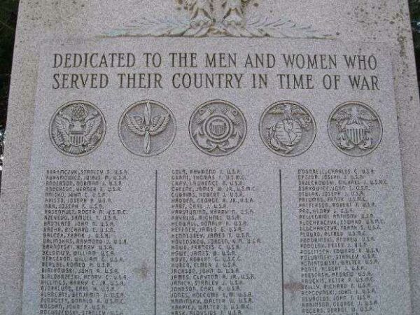 NEW BRITAIN WAR VETERANS MEMORIAL DEDICATION STONE