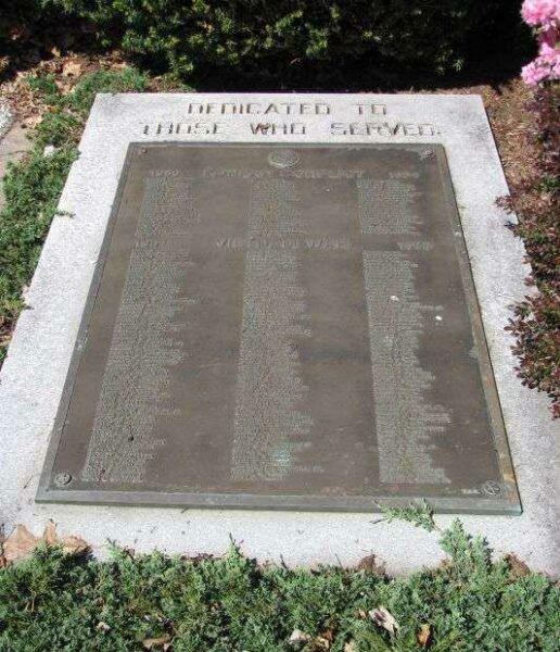 GRANBY KOREAN CONFLICT AND VIETNAM WAR HONOR ROLL PLAQUE