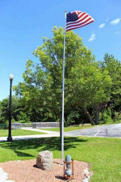 PLYMOUTH MIDDLE EAST CONFLICTS MEMORIAL FLAGPOLE
