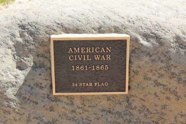 PLYMOUTH AMERICAN CIVIL WAR MEMORIAL FLAGPOLE PLAQUE