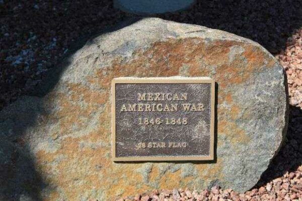 PLYMOUTH MEXICAN AMERICAN WAR MEMORIAL FLAGPOLE PLAQUE
