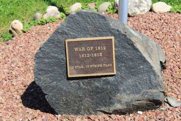 PLYMOUTH WAR OF 1812 MEMORIAL FLAGPOLE PLAQUE