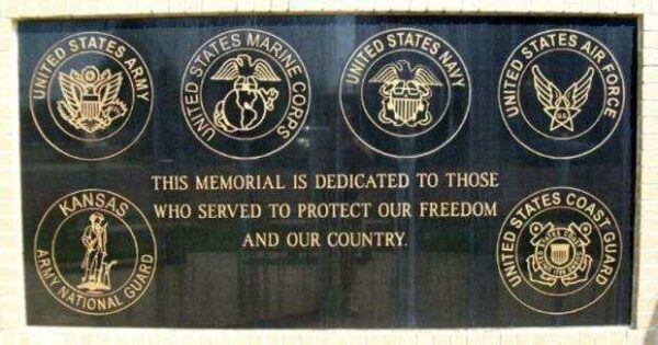 WOODSON COUNTY VETERANS MEMORIAL DEDICATION PLAQUE