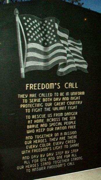 WILSON COUNTY VETERANS MEMORIAL DEDICATION STONE BACK