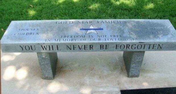 GOLD STAR FAMILIES MEMORIAL BENCH