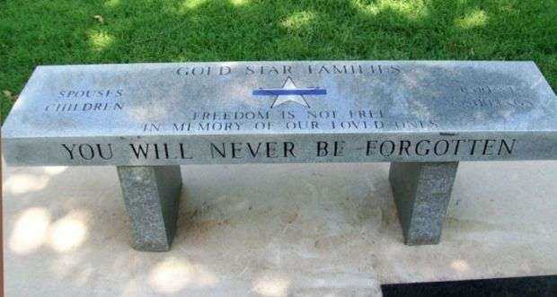 GOLD STAR FAMILIES MEMORIAL BENCH