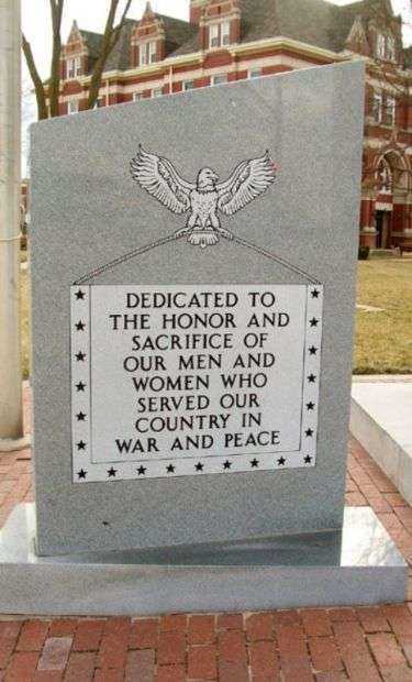 RICE COUNTY CIVIL WAR AND VETERANS MEMORIAL DEDICATION STONE B