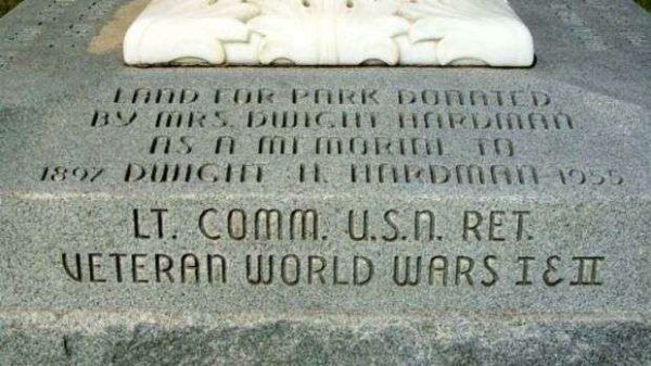 HARDMAN VETERANS MEMORIAL PARK DEDICATION STONE A