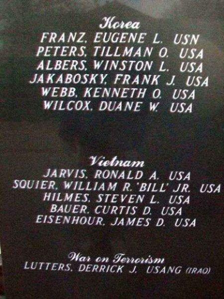 NESS COUNTY VETERANS MEMORIAL HONOR ROLL PANEL C