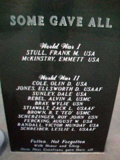 NESS COUNTY VETERANS MEMORIAL HONOR ROLL PANEL A