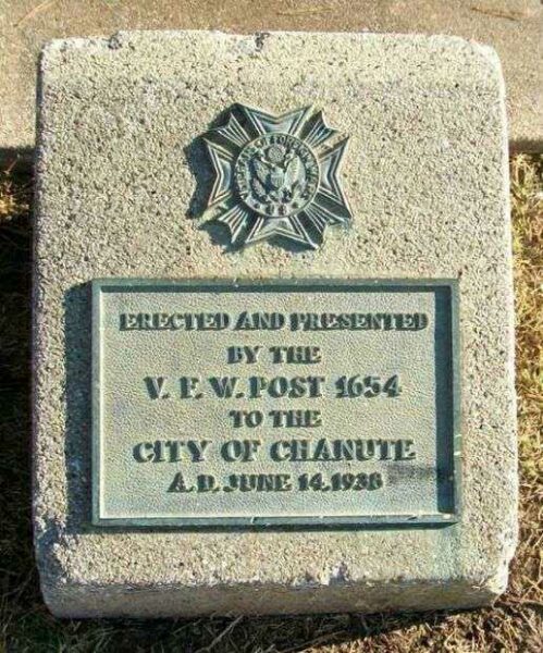 V.F.W. POST 1654 MEMORIAL FLAGPOLE PLAQUE