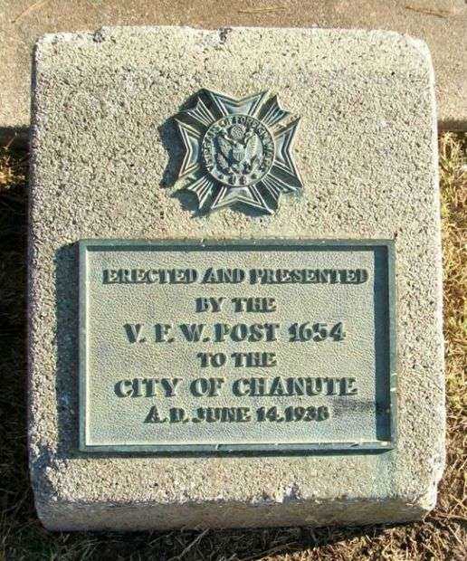 V.F.W. POST 1654 MEMORIAL FLAGPOLE PLAQUE