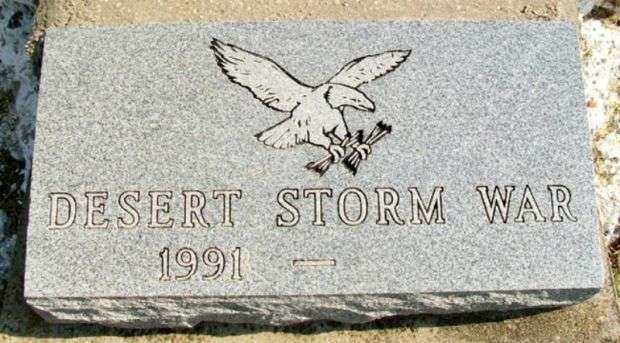 CANEY WAR MEMORIAL DESERT STORM WAR STONE