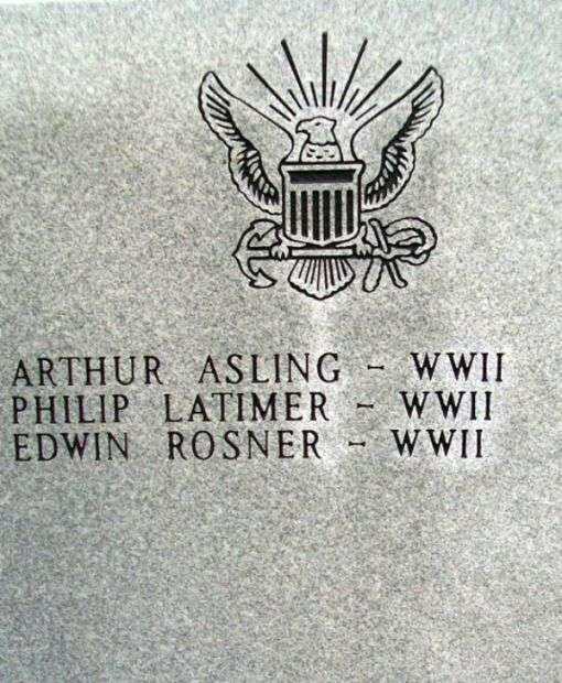 LOUISBURG CEMETERY VETERANS MEMORIAL NAVY HONOR ROLL