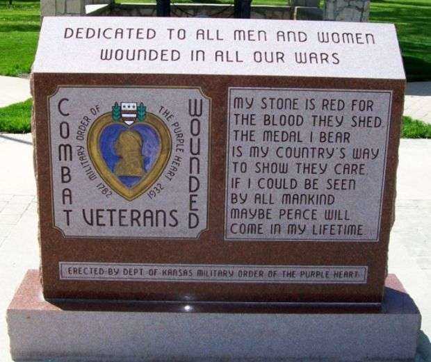 ALL VETERANS MEMORIAL PARK COMBAT WOUNDED VETERANS MEMORIAL