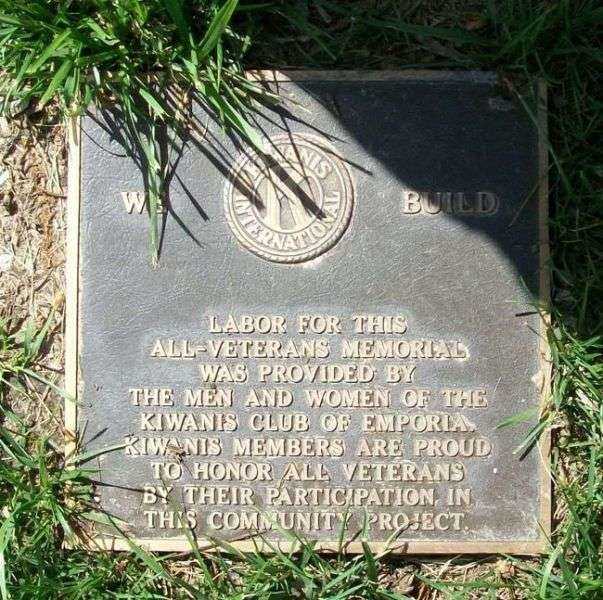 ALL VETERANS MEMORIAL PARK LABOR PLAQUE