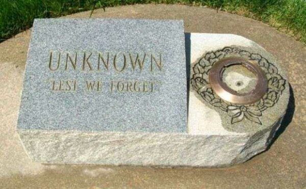 ALL VETERANS MEMORIAL PARK UNKNOWN STONE