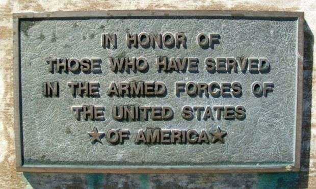 ALL VETERANS MEMORIAL PARK PLAQUE