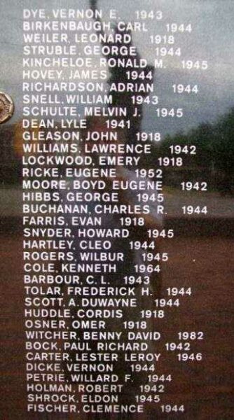 KINGMAN COUNTY VETERAN MEMORIAL PANEL B