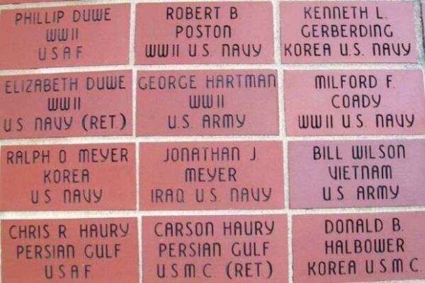 AMERICAN LEGION POST 54 VETERANS MEMORIAL BIRCKS