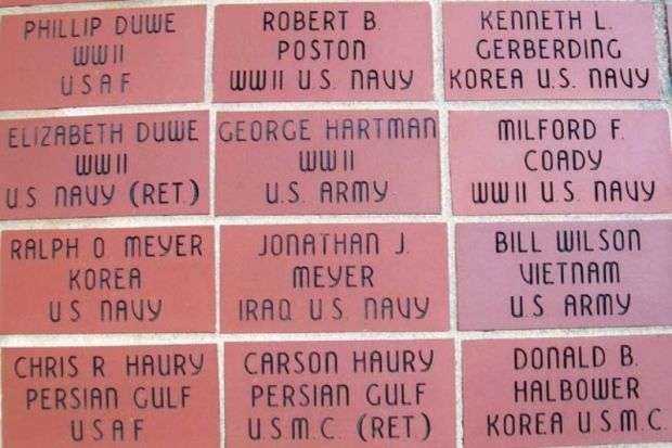 AMERICAN LEGION POST 54 VETERANS MEMORIAL BIRCKS