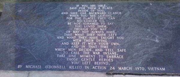 STATE OF KANSAS VIETNAM VETERANS MEMORIAL POEM