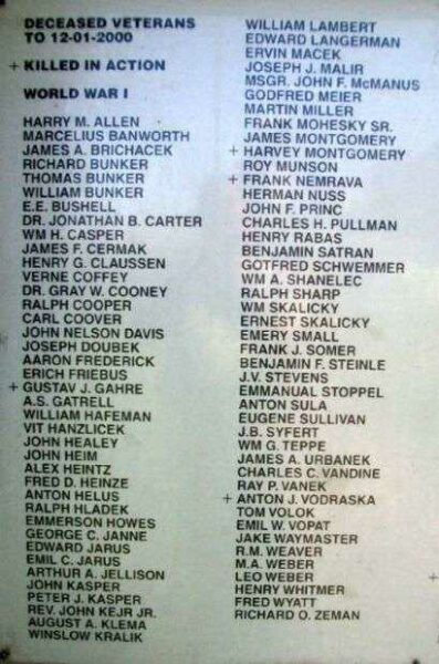 ELLSWORTH COUNTY WAR MEMORIAL PLAQUE A