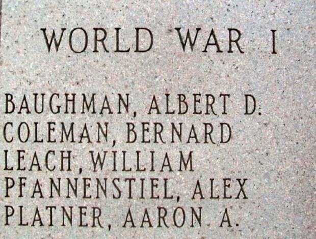 ELLIS COUNTY WAR MEMORIAL STONE A