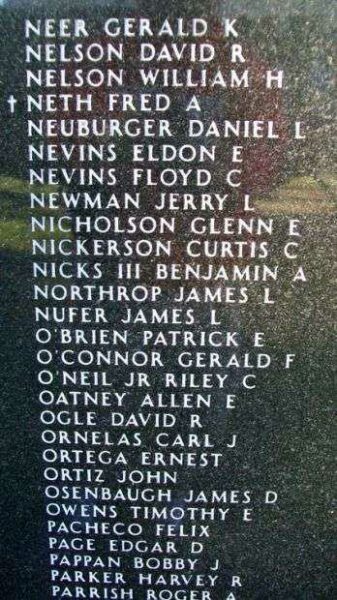 KANSAS VIETNAM VETERANS MEMORIAL PANEL R