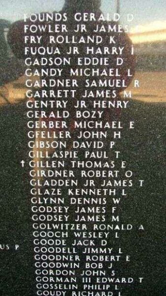 KANSAS VIETNAM VETERANS MEMORIAL PANEL H