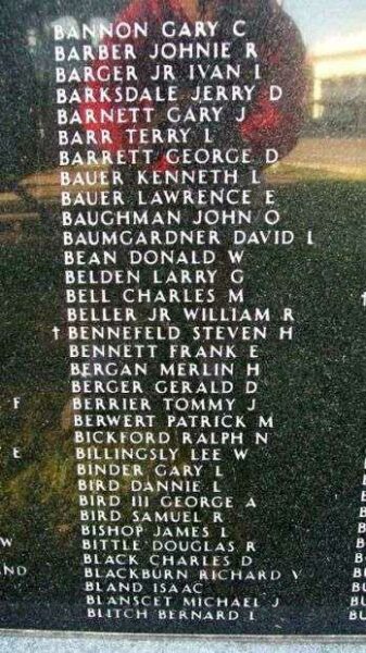 KANSAS VIETNAM VETERANS MEMORIAL PANEL B