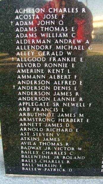 KANSAS VIETNAM VETERANS MEMORIAL PANEL A