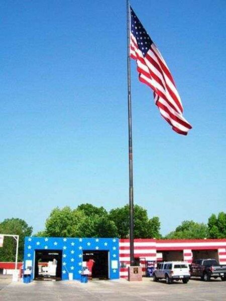 FOR GOD AND COUNTRY FLAGPOLE MEMORIAL