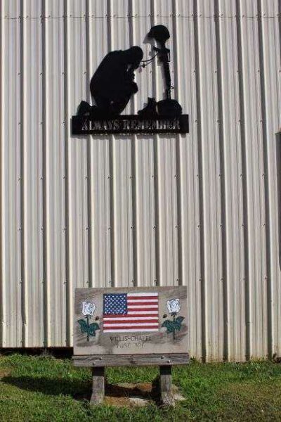 AMERICAN LEGION POST 306 ALWAYS REMEMBER MEMORIAL SILHOUETTE