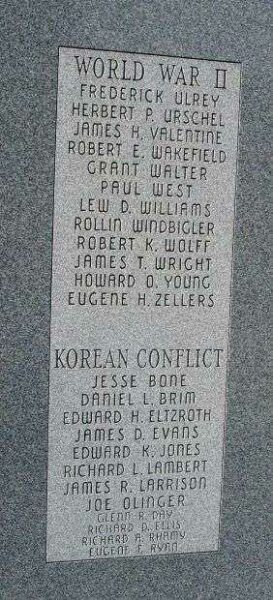 WABASH COUNTY WAR MEMORIAL PANEL F