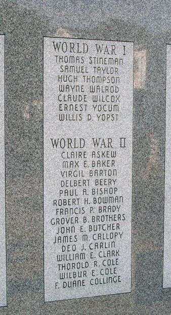 WABASH COUNTY WAR MEMORIAL PANEL B