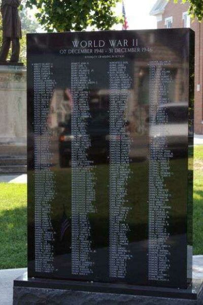 SCOTT COUNTY WAR VETERANS MEMORIAL STONE B