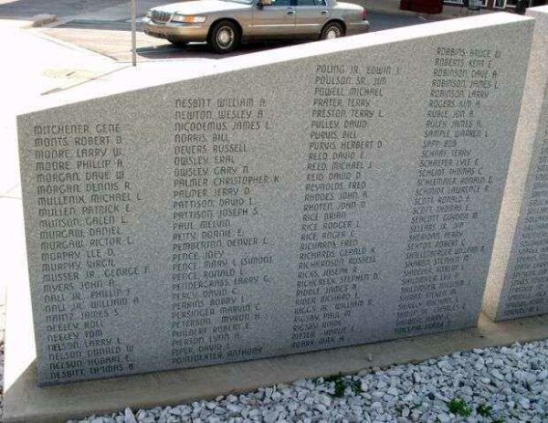 GRANT COUNTY VIETNAM WAR MEMORIAL STONE E