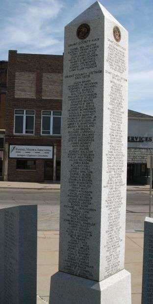 GRANT COUNTY VIETNAM WAR MEMORIAL OBELISK BACK