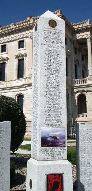 GRANT COUNTY VIETNAM WAR MEMORIAL OBELISK FRONT