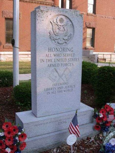 FAYETTE COUNTY VETERANS MEMORIAL DEDICATION STONE