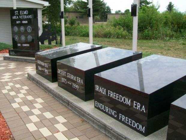 ST. ELMO AREA VETERANS MEMORIAL RIGHT SIDE FRONT