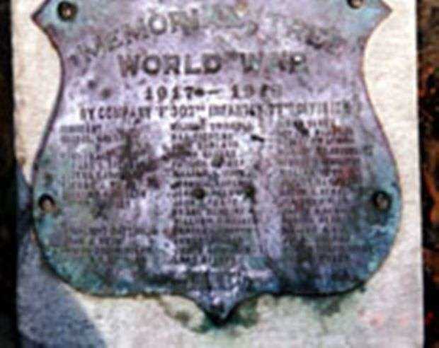 307TH INFANTRY COMPANY I MEMORIAL TREE PLAQUE