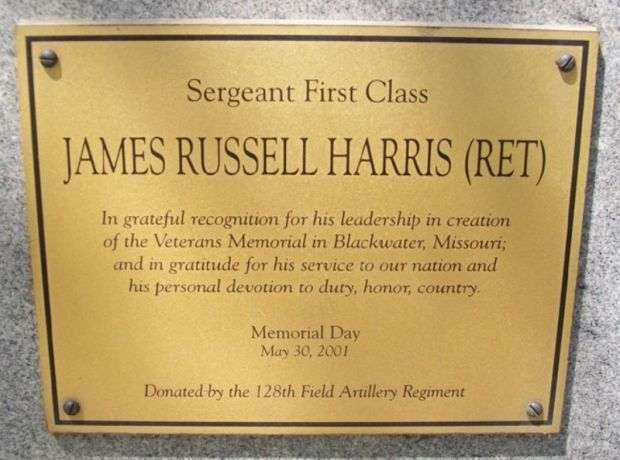 BLACKWATER VETERANS MEMORIAL HONOR PLAQUE