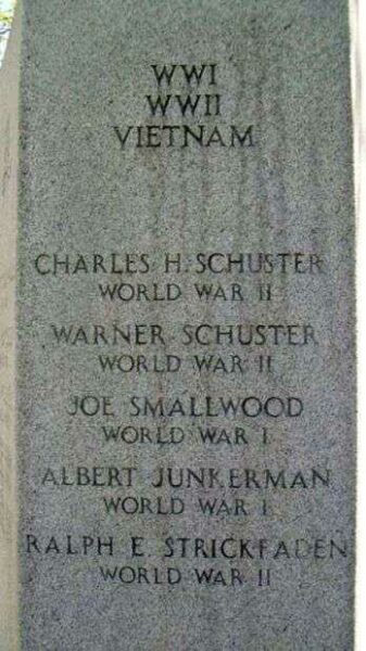 BLACKWATER VETERANS MEMORIAL HONOR ROLL STONE A